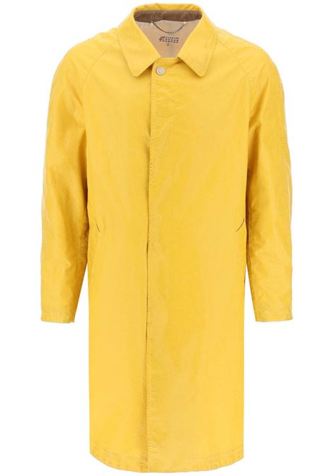 trench lungo uomo giallo in poliuretano MAISON MARGIELA | S50AH0130 S48398174